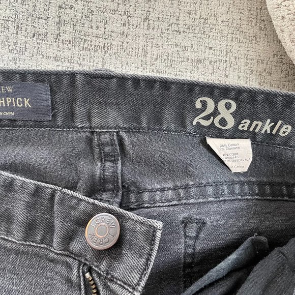 J Crew Black "Toothpick" Ankle Length Jeans - Picture 3 of 4